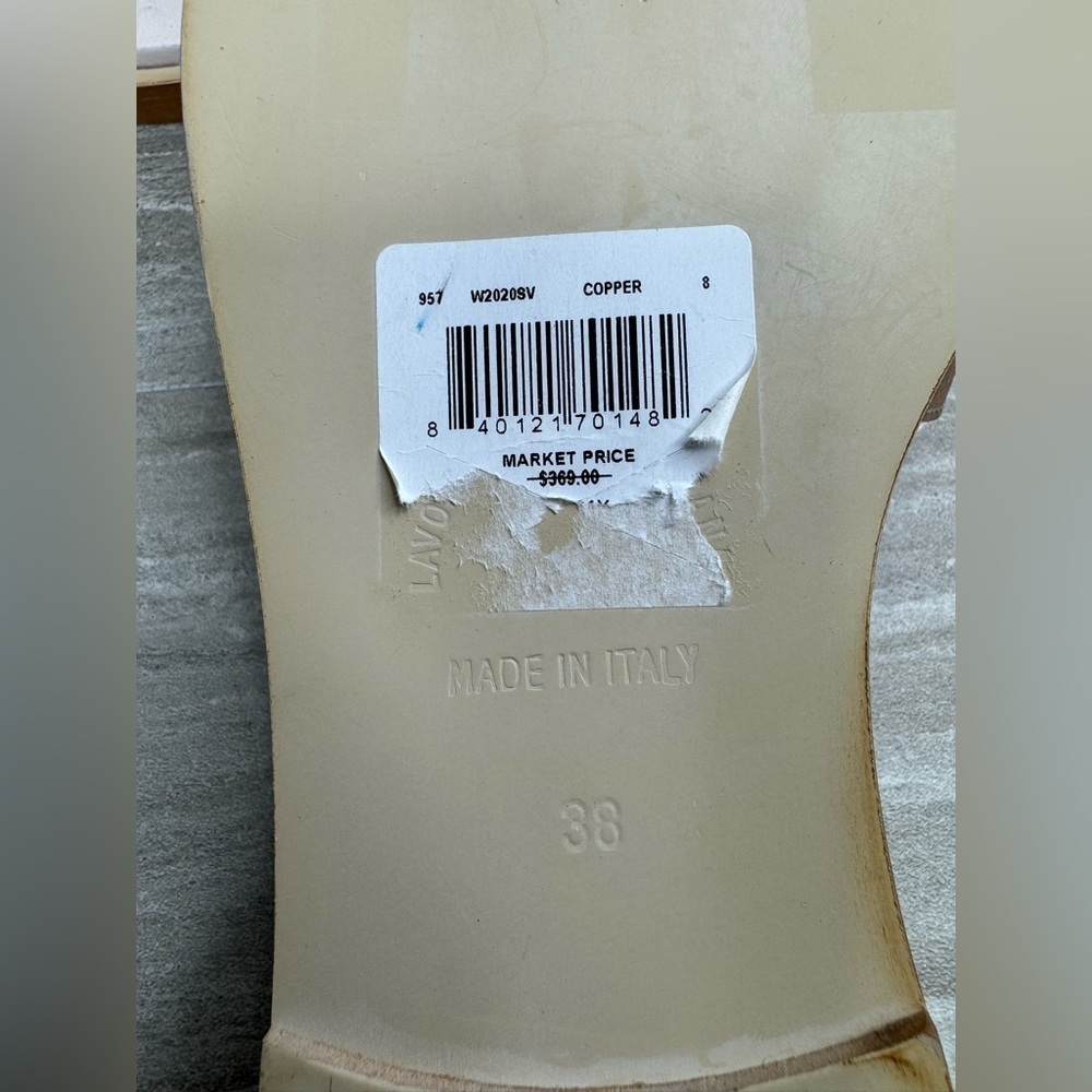 NEW! Valentino by Mario Valentino Bugola Slide Sandal in Copper Womens Size 8 - Picture 7 of 14